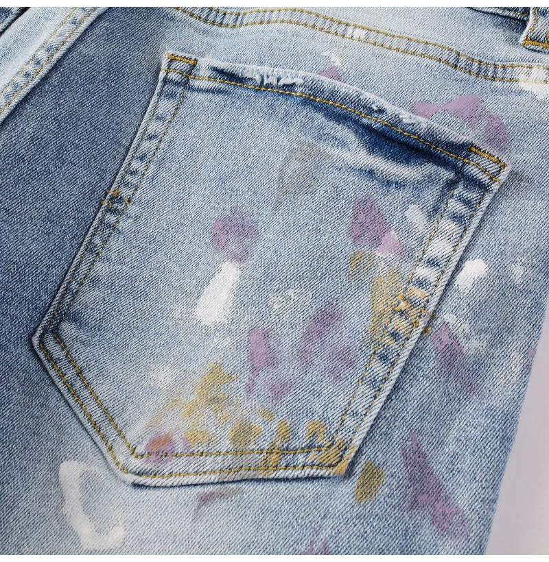 View of back pocket of Nofacebaby M10 Jeans.