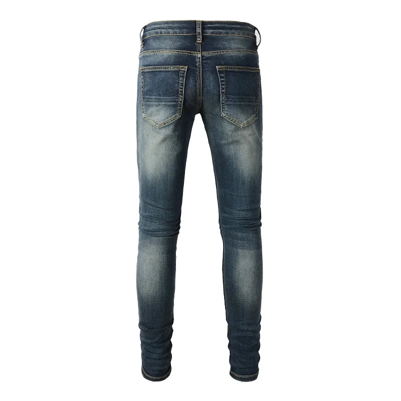 Nofacebaby Dark Blue Skinny Jeans Back View.