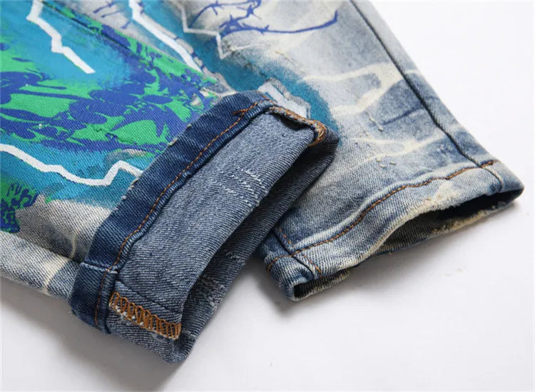 Lower leg details on Nofacebaby Energy Skinny Jeans.