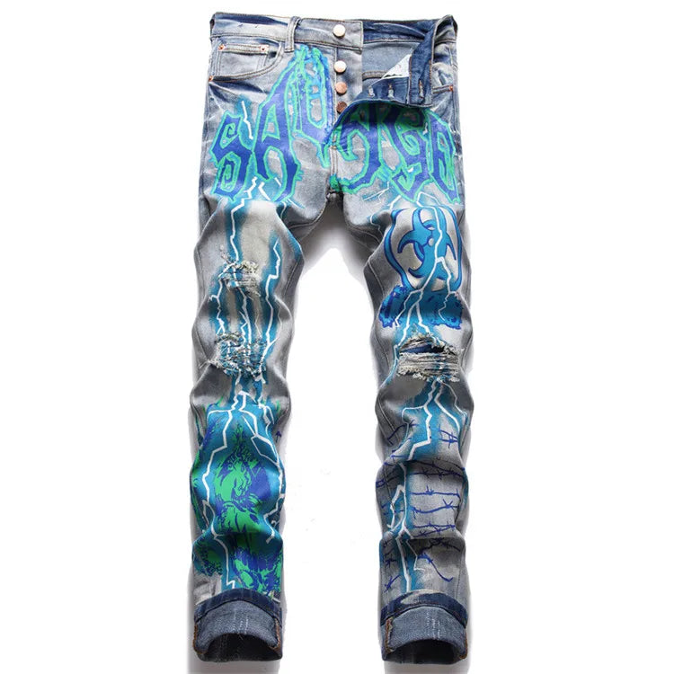 Front view of Nofacebaby Energy Skinny Jeans.