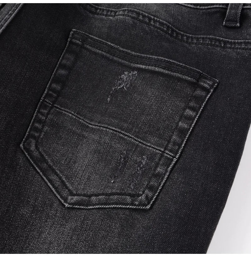 Nofacebaby Rose Skinny Jeans back pocket view.