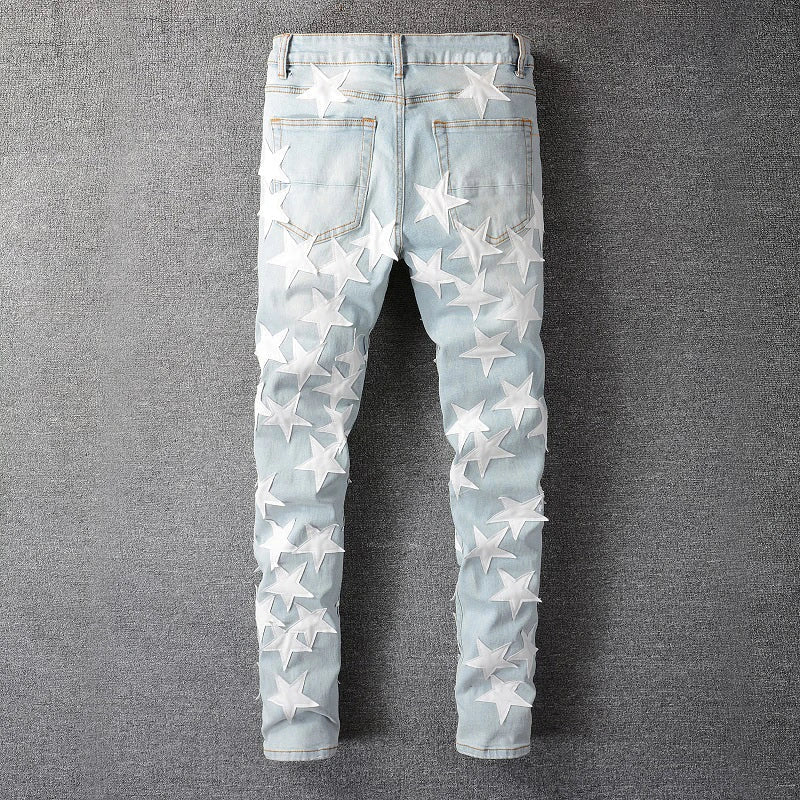 Nofacebaby White Star Drip - Back