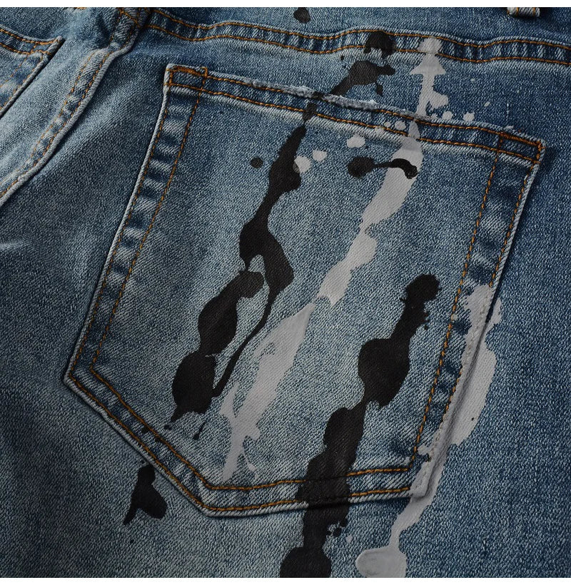 View of the back pocket of Nofacebaby M17 Jeans.