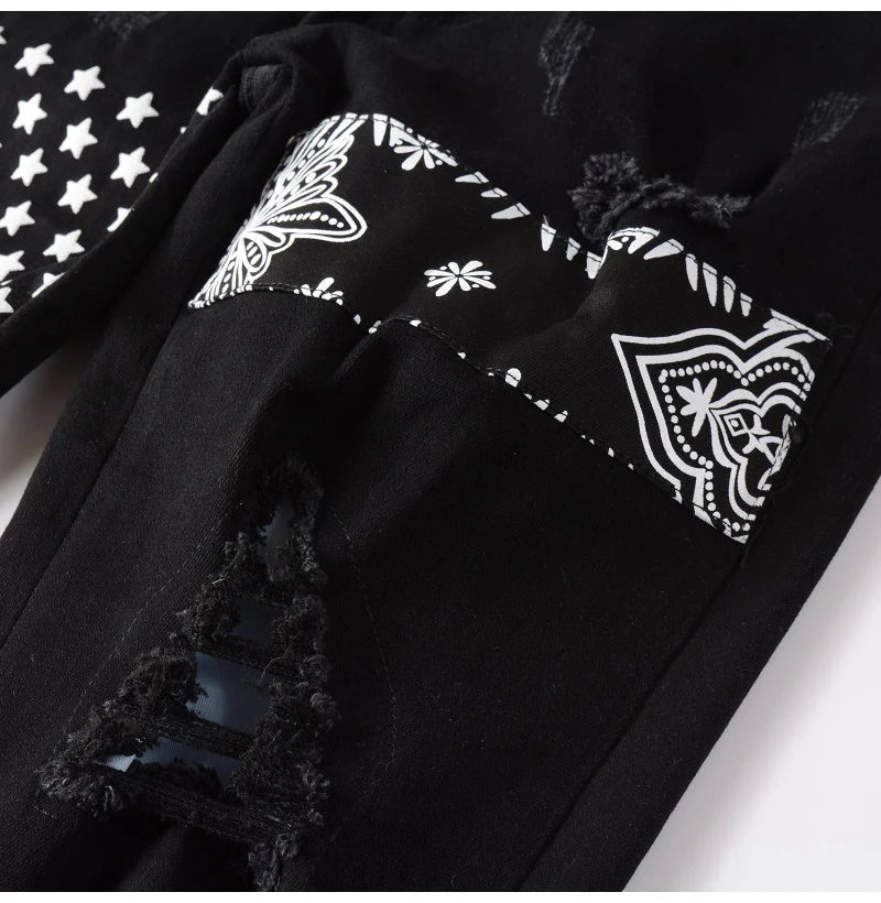 Close view of Nofacebaby Deluxe jeans.