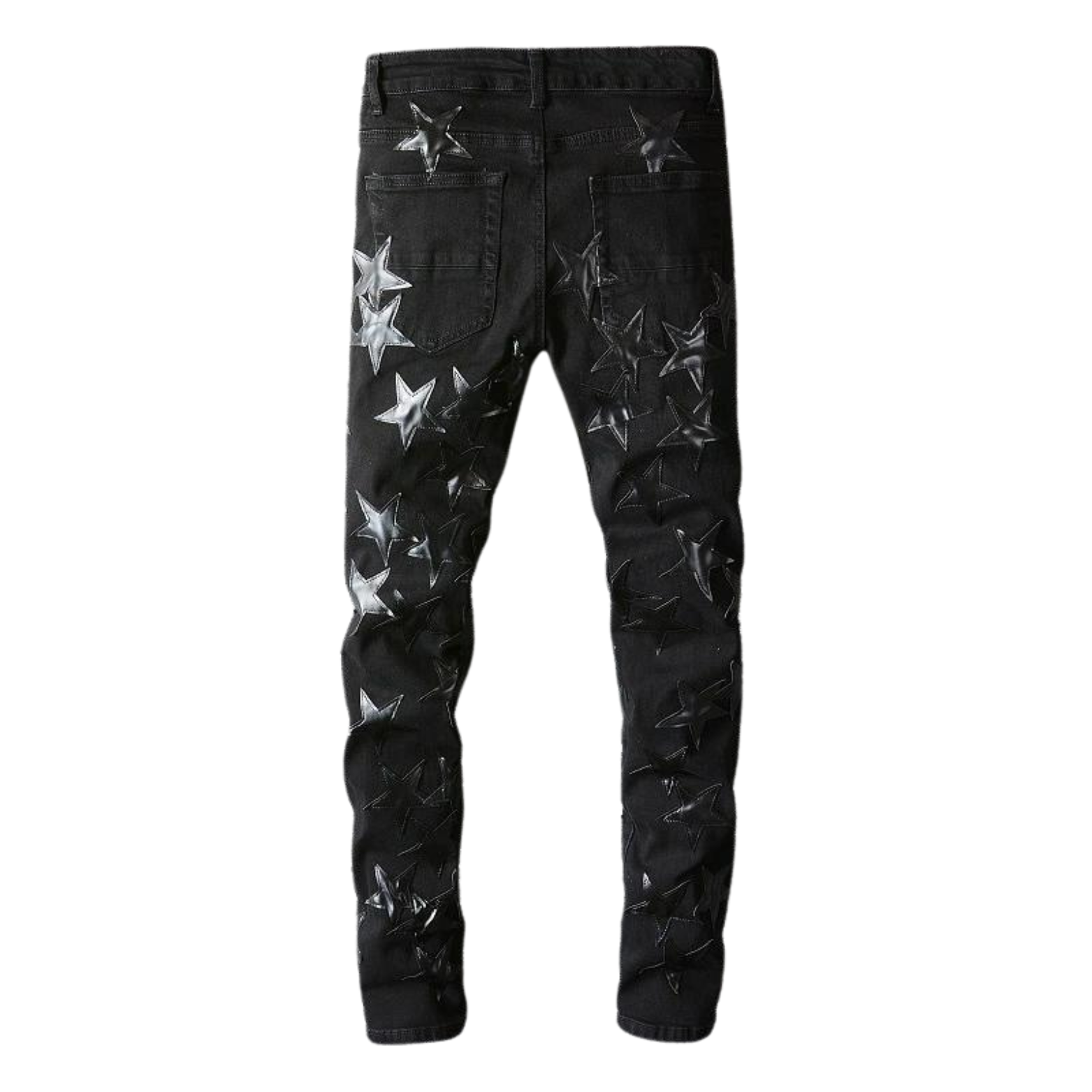 Black Star Skinny Jeans from the back.