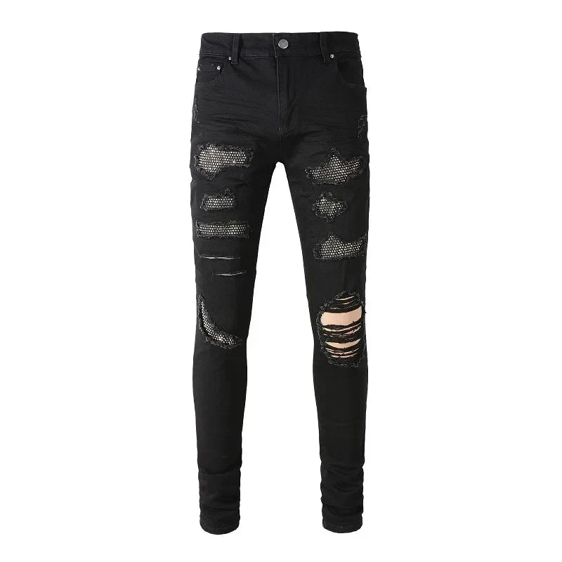 NFB Black Crystal King Jeans - Back